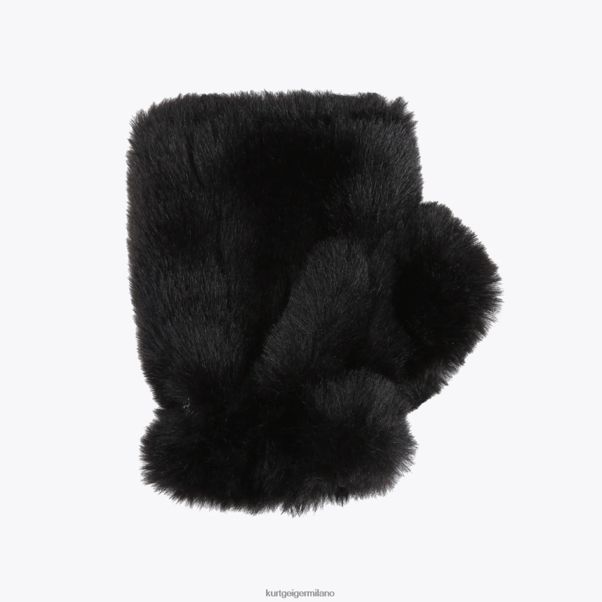 esso Kurt Geiger donne Guanti senza dita London Poppy nero 8024FF508 | Accessori