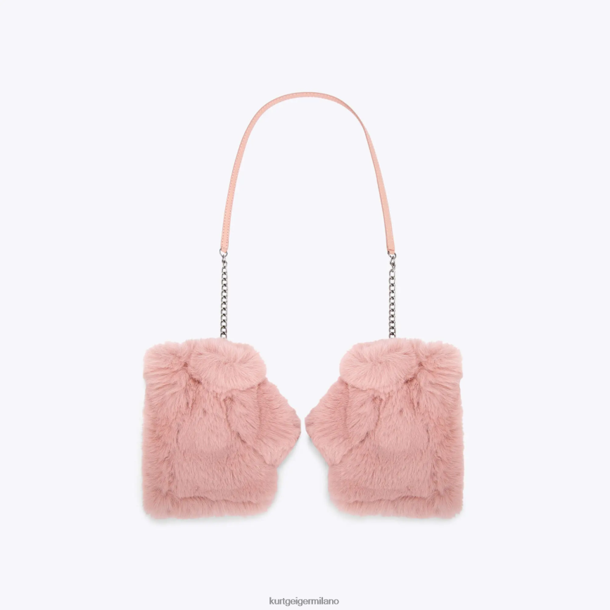 esso Kurt Geiger donne Guanti senza dita London Poppy rosa 8024FF509 | Accessori