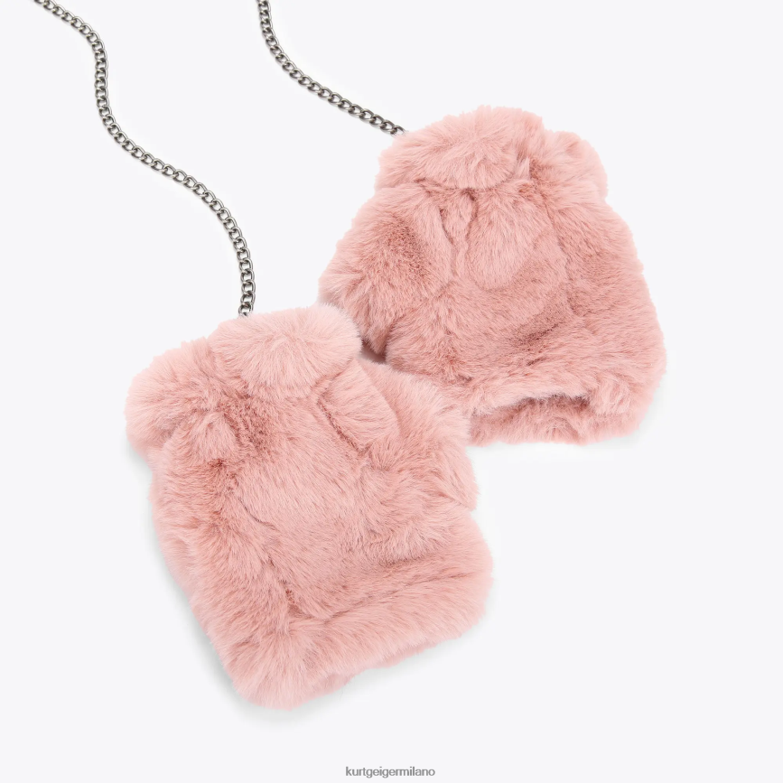 esso Kurt Geiger donne Guanti senza dita London Poppy rosa 8024FF509 | Accessori