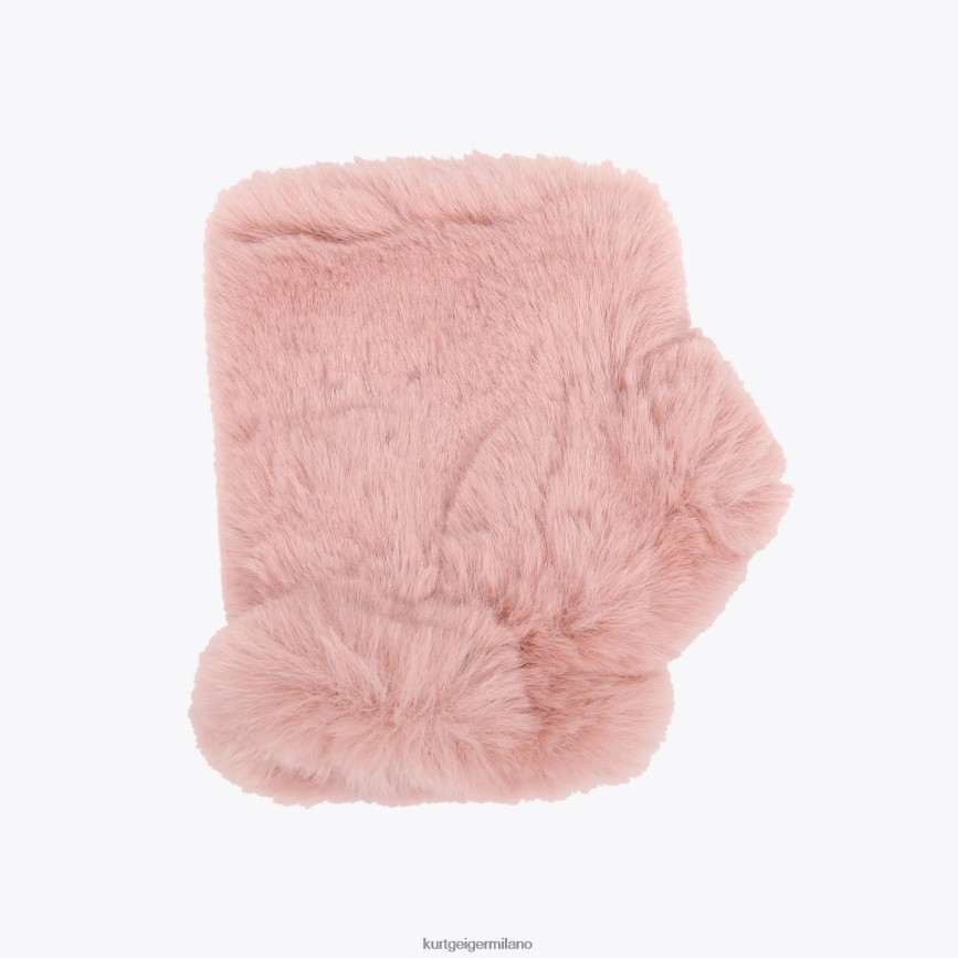 esso Kurt Geiger donne Guanti senza dita London Poppy rosa 8024FF509 | Accessori