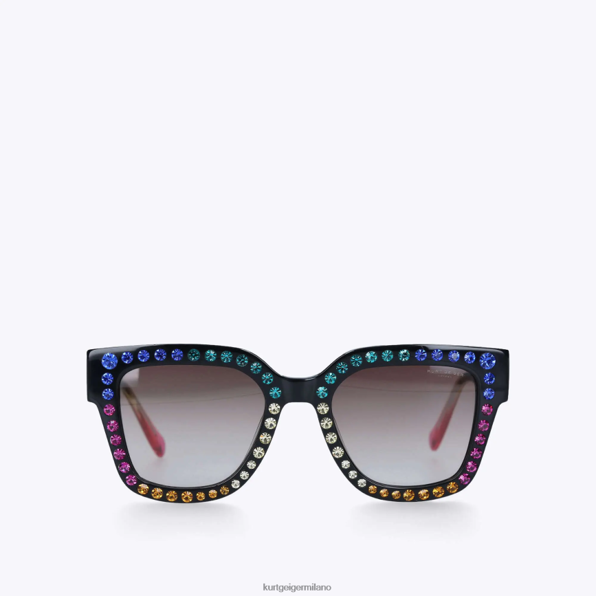 esso Kurt Geiger donne Occhiali da sole arcobaleno gioiello London nero 8024FF216 | Accessori
