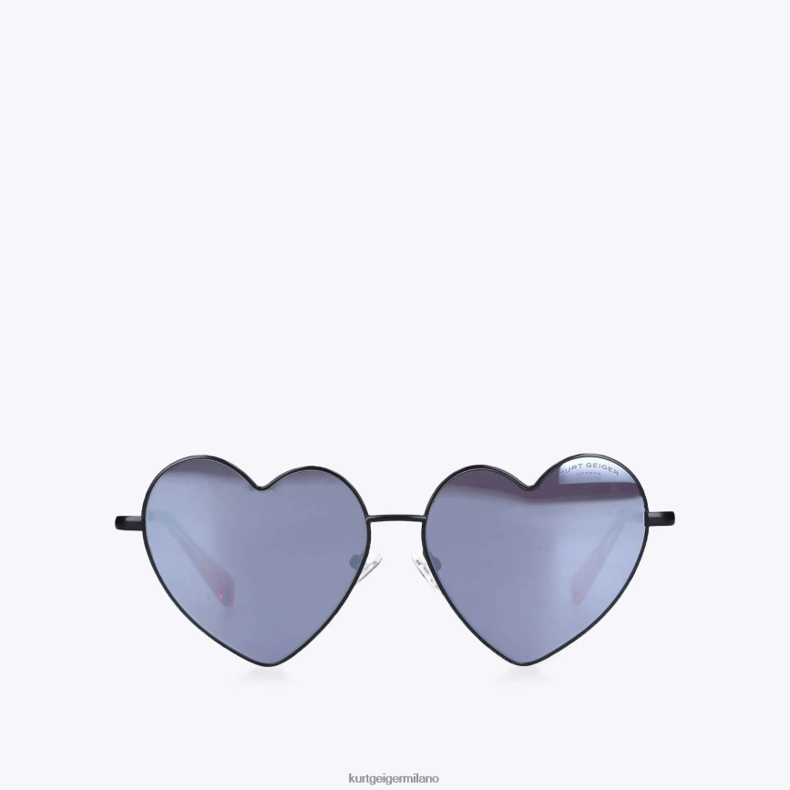 esso Kurt Geiger donne occhiali da sole London con cuore in metallo nero 8024FF466 | Accessori