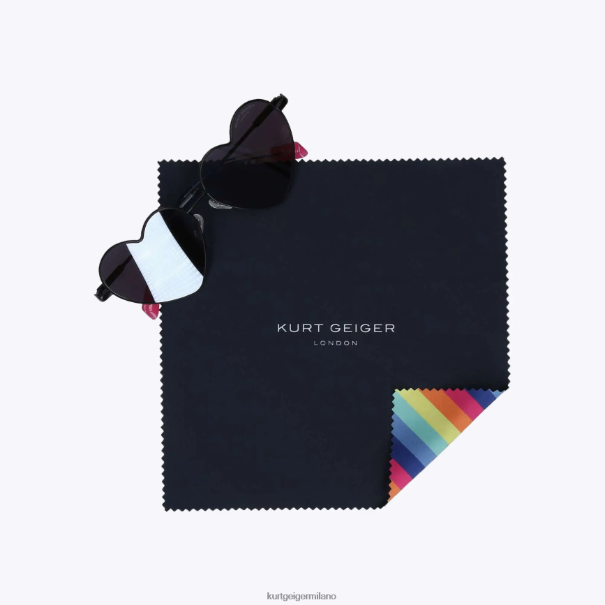 esso Kurt Geiger donne occhiali da sole London con cuore in metallo nero 8024FF466 | Accessori