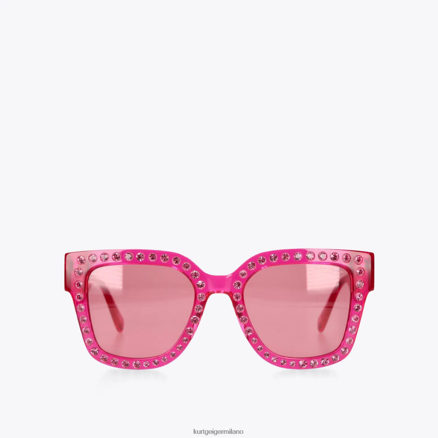 esso Kurt Geiger donne occhiali da sole gioiello londinesi fucsia 8024FF459 | Accessori