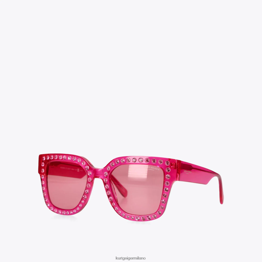 esso Kurt Geiger donne occhiali da sole gioiello londinesi fucsia 8024FF459 | Accessori