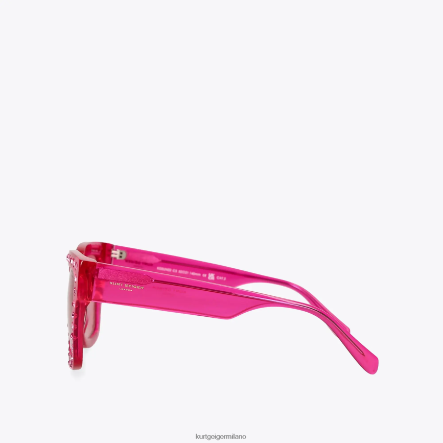 esso Kurt Geiger donne occhiali da sole gioiello londinesi fucsia 8024FF459 | Accessori
