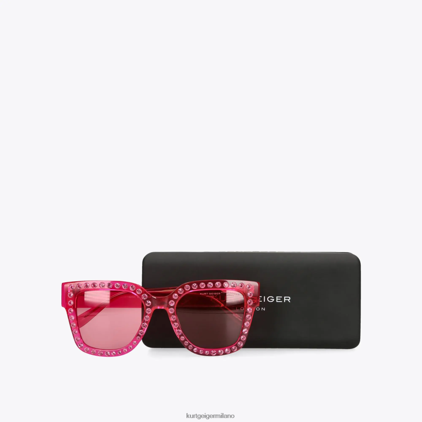 esso Kurt Geiger donne occhiali da sole gioiello londinesi fucsia 8024FF459 | Accessori