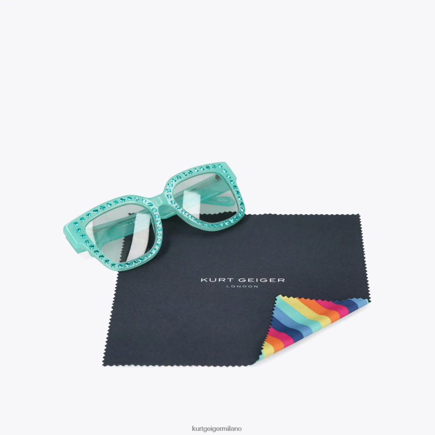 esso Kurt Geiger donne occhiali da sole gioiello londinesi turchese 8024FF461 | Accessori