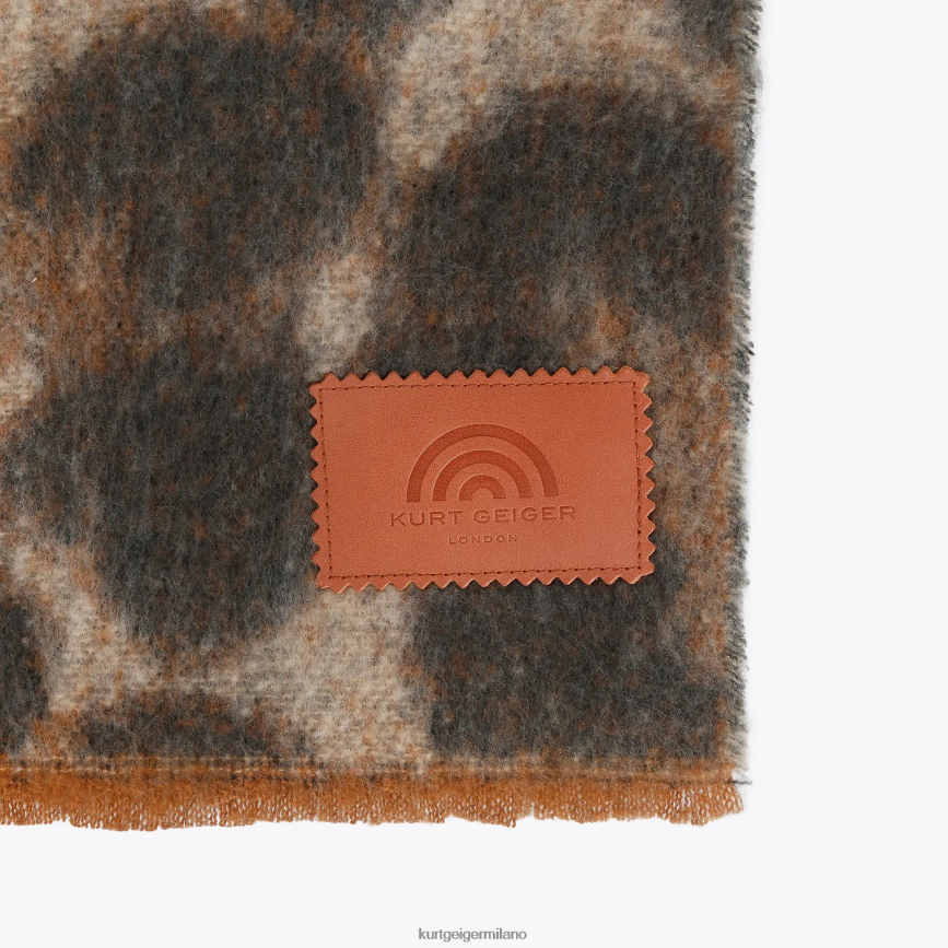 esso Kurt Geiger donne Sciarpa in filo tinto Londra marrone medio 8024FF520 | Accessori