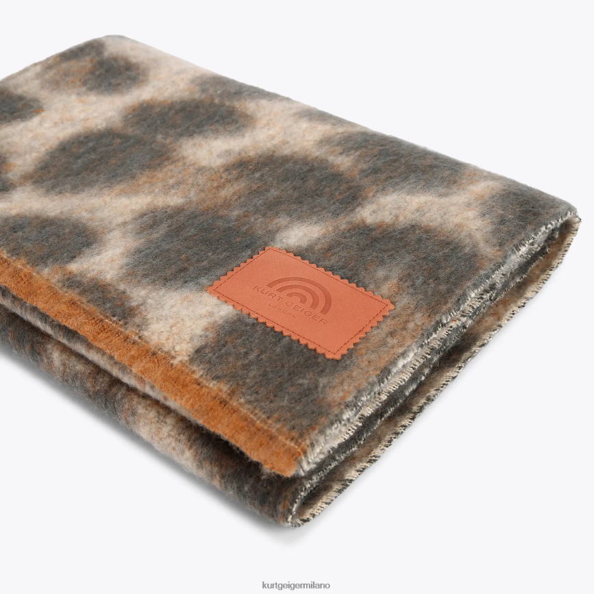 esso Kurt Geiger donne Sciarpa in filo tinto Londra marrone medio 8024FF520 | Accessori