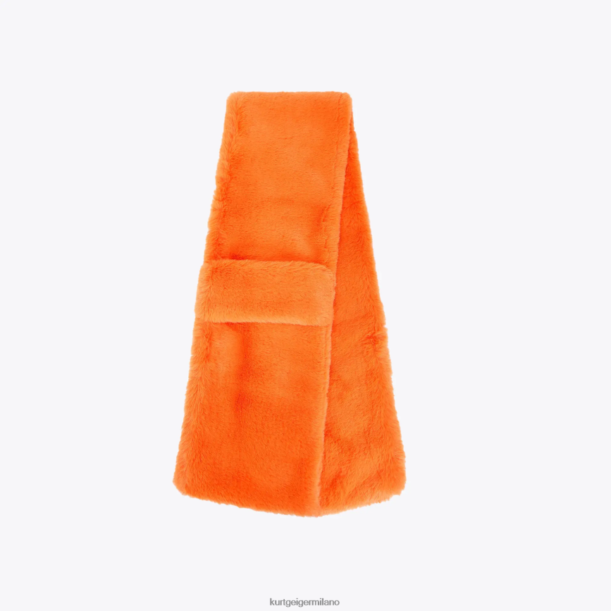 esso Kurt Geiger donne sciarpa con papavero londinese arancia 8024FF513 | Accessori