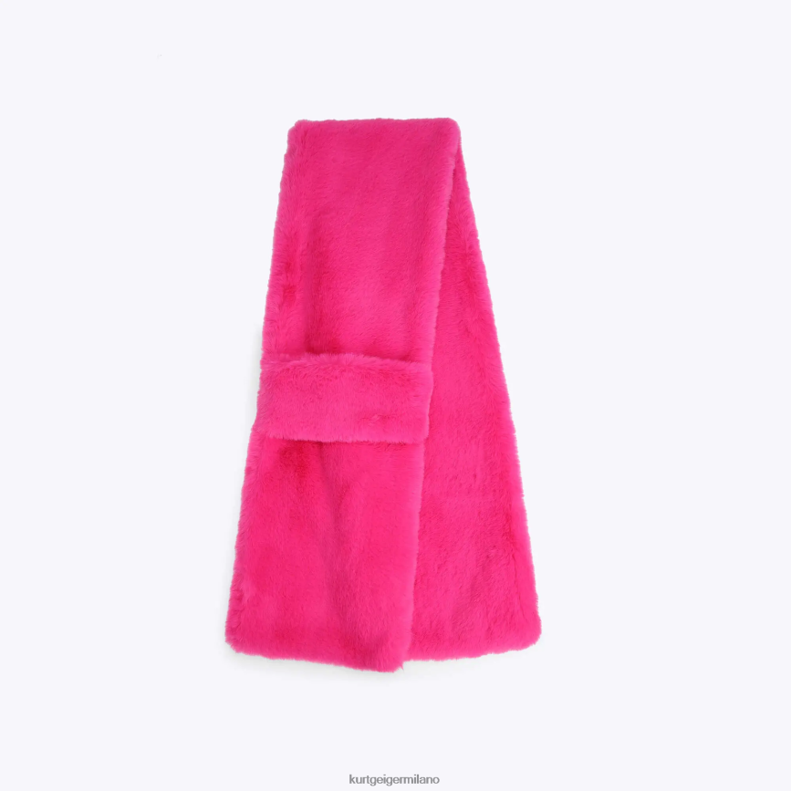 esso Kurt Geiger donne sciarpa con papavero londinese fucsia 8024FF506 | Accessori