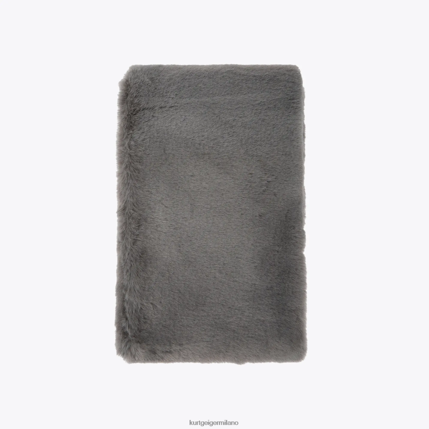 esso Kurt Geiger donne sciarpa con papavero londinese grigio 8024FF511 | Accessori