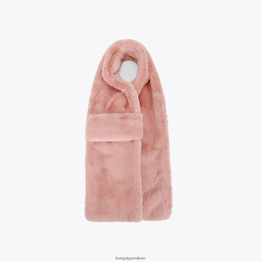 esso Kurt Geiger donne sciarpa con papavero londinese rosa 8024FF514 | Accessori