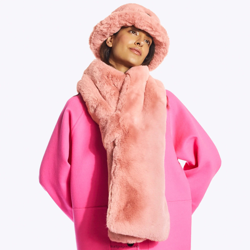 esso Kurt Geiger donne sciarpa con papavero londinese rosa 8024FF514 | Accessori