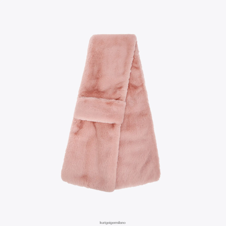 esso Kurt Geiger donne sciarpa con papavero londinese rosa 8024FF514 | Accessori