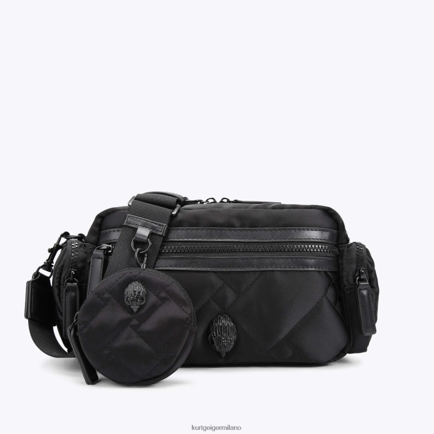 esso Kurt Geiger donne Borsa multicamera riciclata London altro nero 8024FF277 | borse