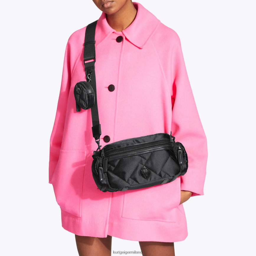 esso Kurt Geiger donne Borsa multicamera riciclata London altro nero 8024FF277 | borse