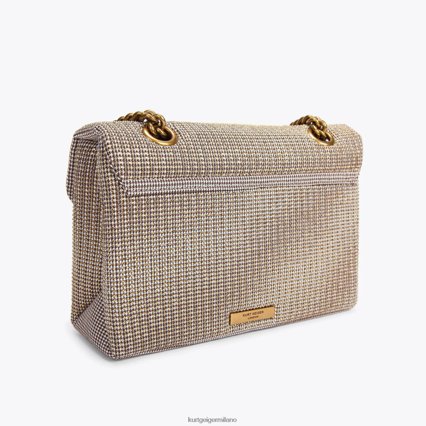 esso Kurt Geiger donne Borsa Kensington in tessuto London beige 8024FF67 | borse