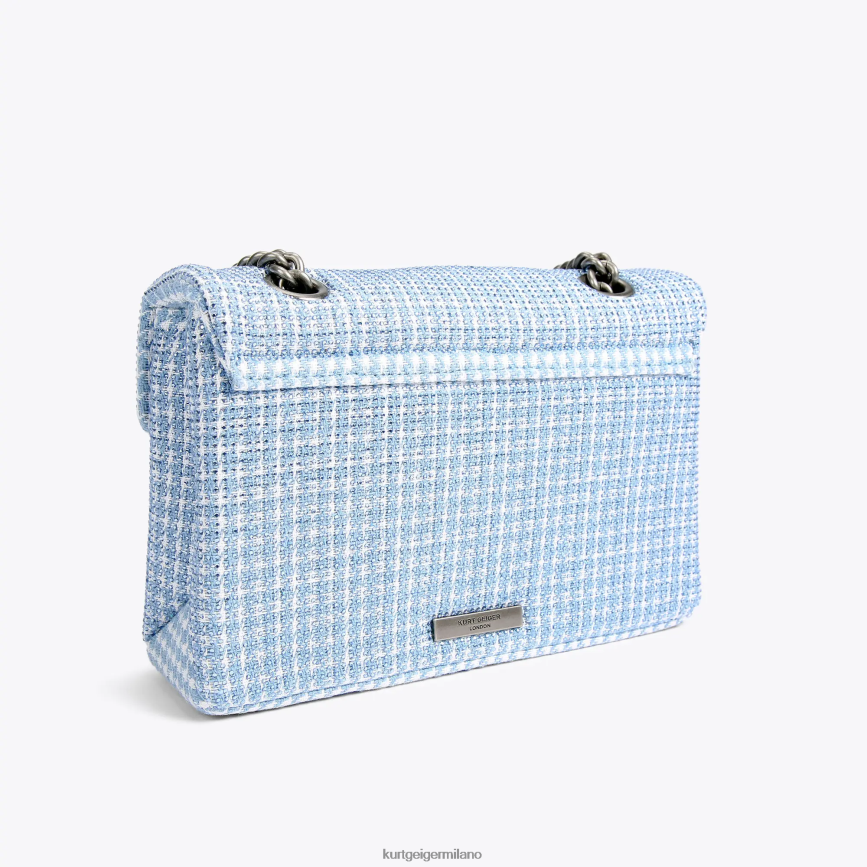 esso Kurt Geiger donne Borsa Kensington in tessuto London blu pallido 8024FF83 | borse