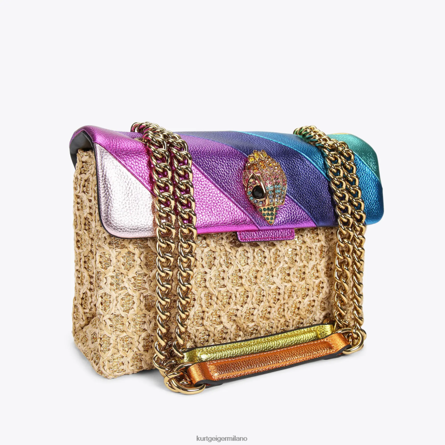 esso Kurt Geiger donne Borsa London in rafia Kensington multi/altro 8024FF16 | borse