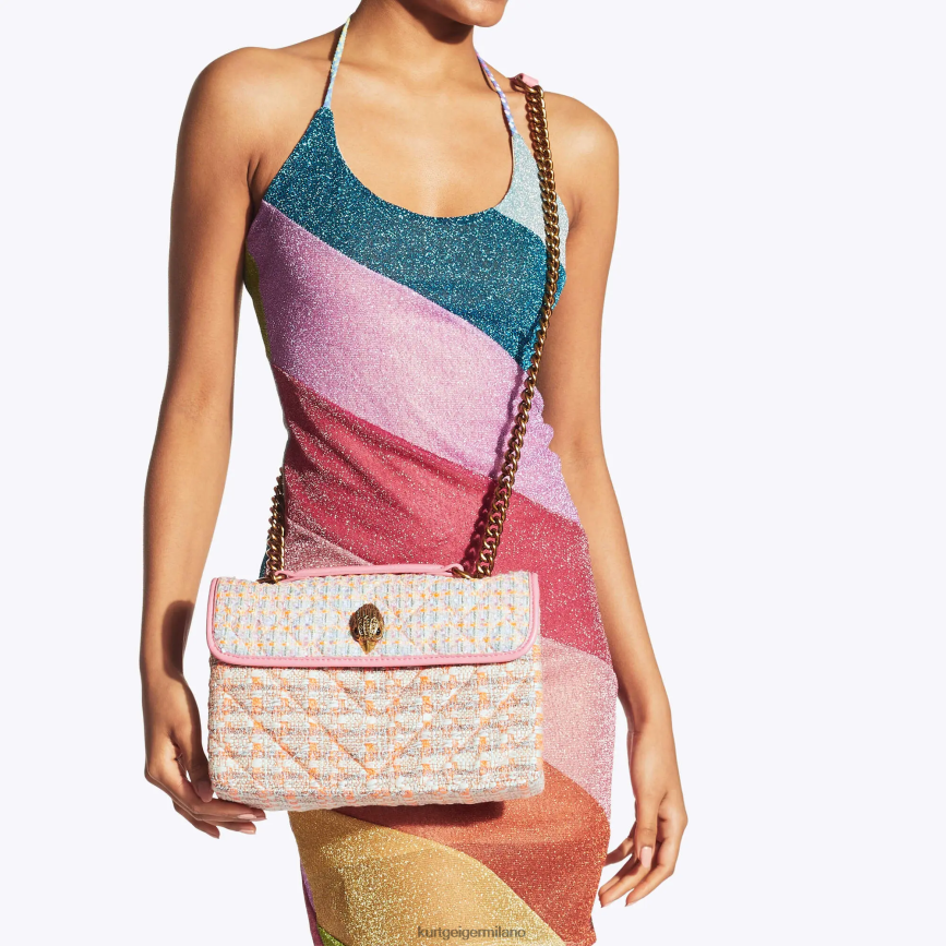 esso Kurt Geiger donne Borsa London in tweed Kensington arancia 8024FF9 | borse