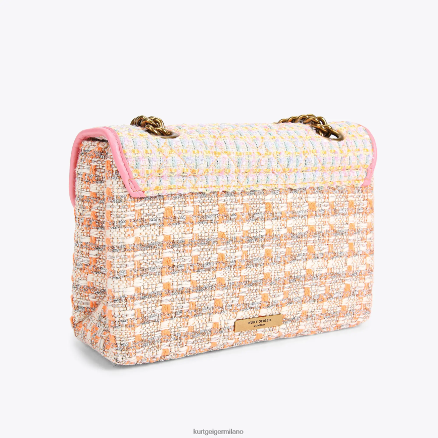 esso Kurt Geiger donne Borsa London in tweed Kensington arancia 8024FF9 | borse