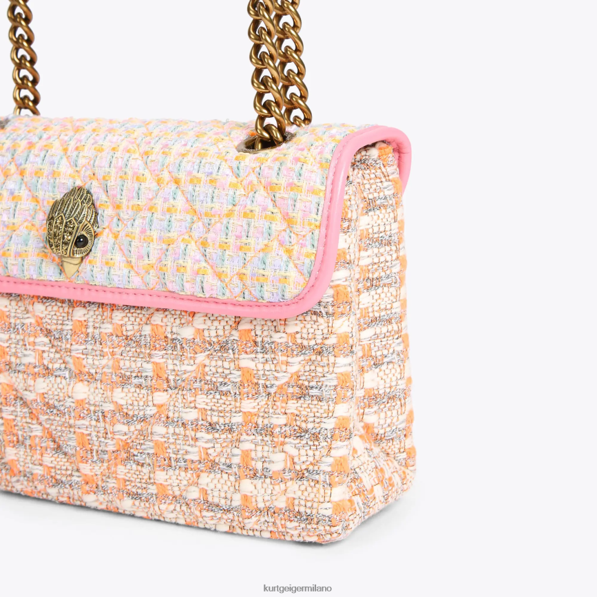 esso Kurt Geiger donne Borsa London in tweed Kensington arancia 8024FF9 | borse