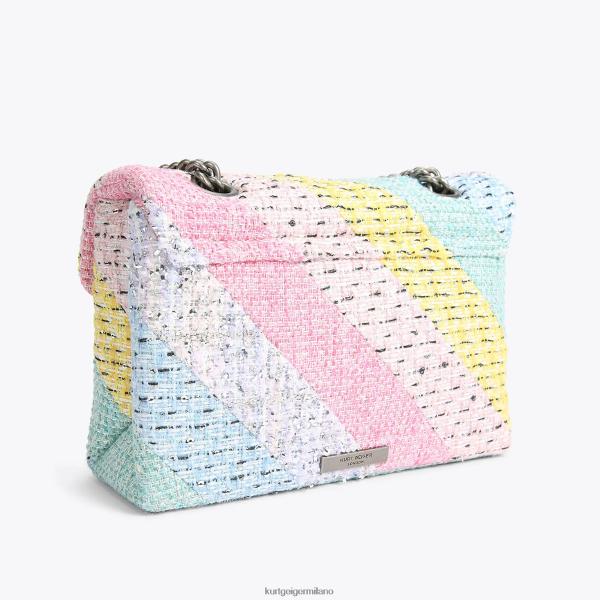 esso Kurt Geiger donne Borsa London in tweed Kensington multi/altro 8024FF8 | borse