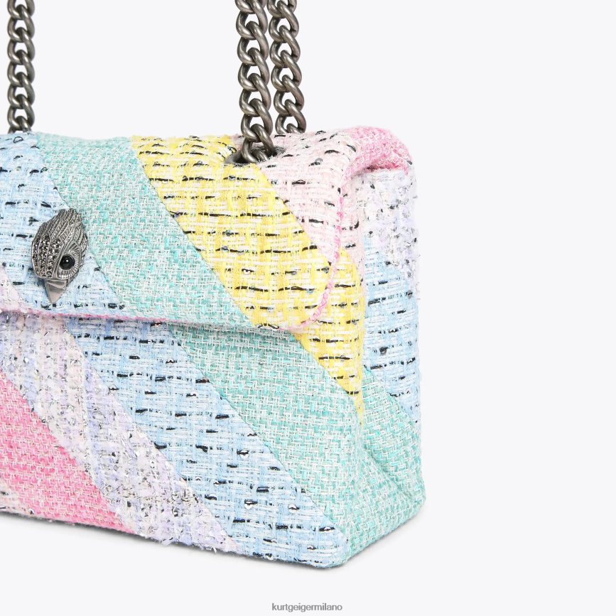 esso Kurt Geiger donne Borsa London in tweed Kensington multi/altro 8024FF8 | borse
