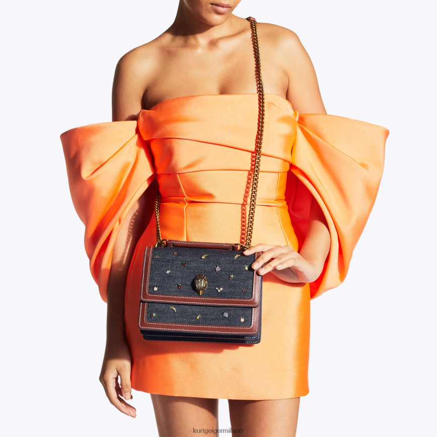 esso Kurt Geiger donne Borsa a tracolla London Shoreditch altro blu 8024FF121 | borse