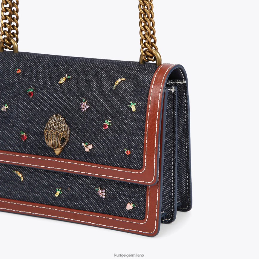 esso Kurt Geiger donne Borsa a tracolla London Shoreditch altro blu 8024FF121 | borse