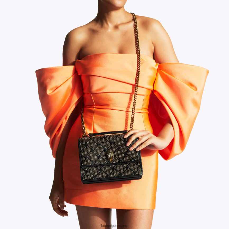 esso Kurt Geiger donne Borsa a tracolla London Shoreditch altro nero 8024FF118 | borse