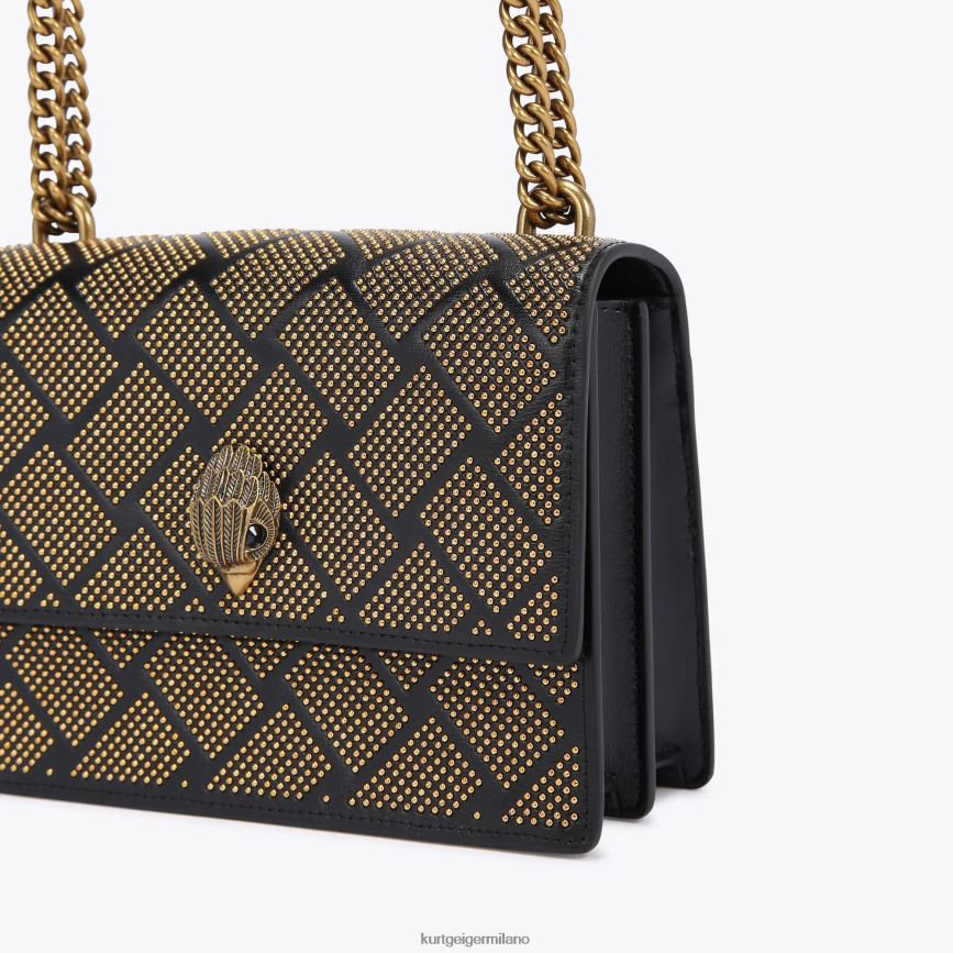 esso Kurt Geiger donne Borsa a tracolla London Shoreditch altro nero 8024FF118 | borse