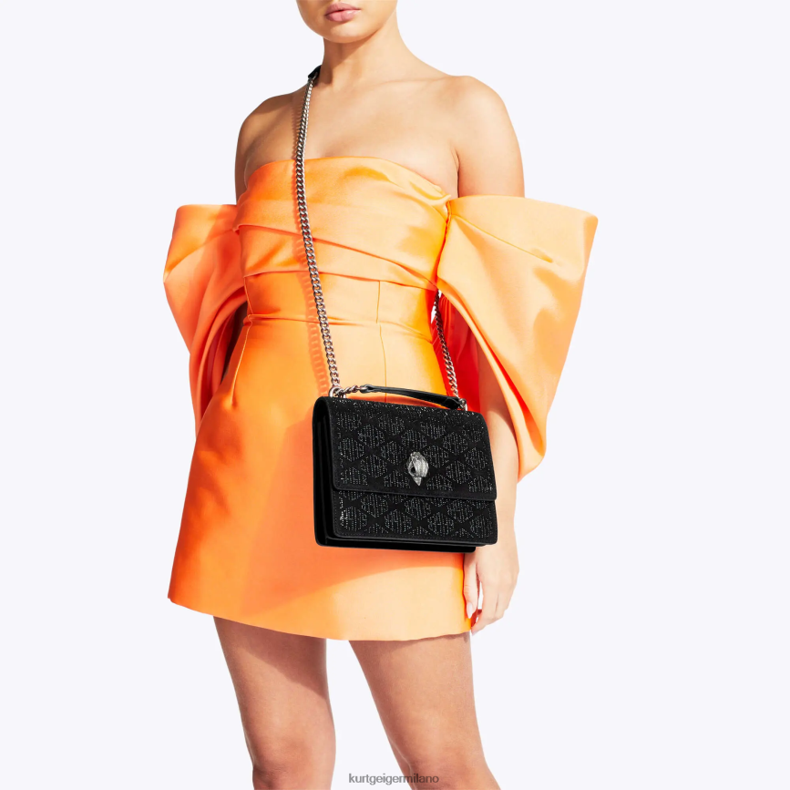 esso Kurt Geiger donne Borsa a tracolla London Shoreditch altro nero 8024FF120 | borse