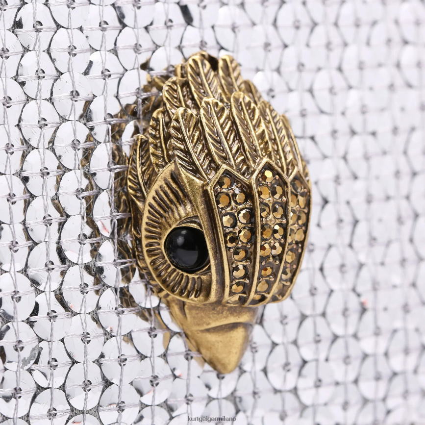 esso Kurt Geiger donne Borsa a tracolla London Shoreditch argento 8024FF122 | borse