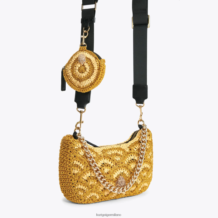 esso Kurt Geiger donne Borsa a tracolla multipla London all\'uncinetto oro 8024FF471 | borse