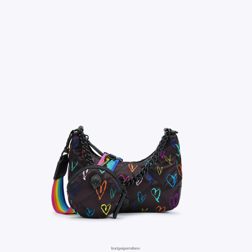 esso Kurt Geiger donne Borsa a tracolla multipla piccola riciclata London altro nero 8024FF279 | borse