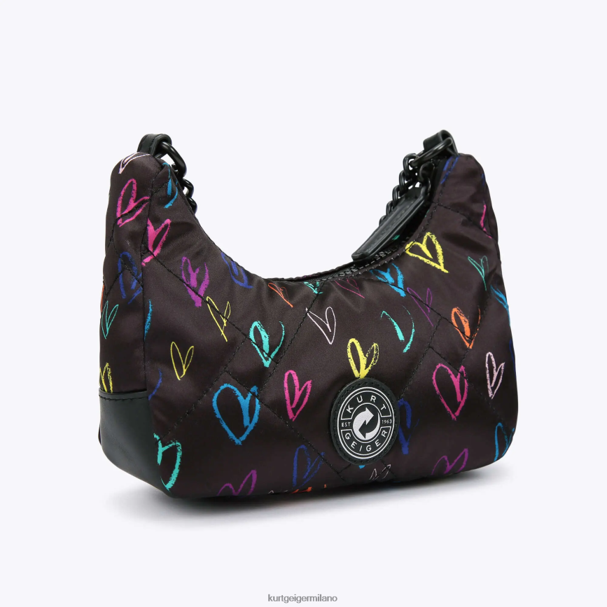 esso Kurt Geiger donne Borsa a tracolla multipla piccola riciclata London altro nero 8024FF279 | borse