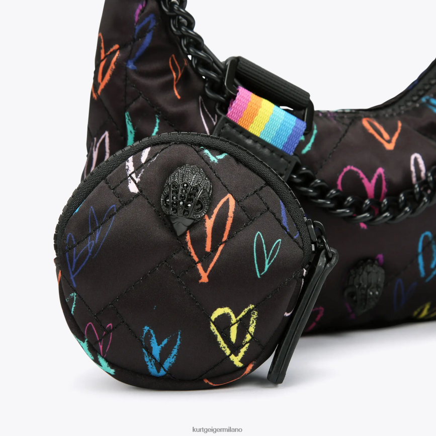 esso Kurt Geiger donne Borsa a tracolla multipla piccola riciclata London altro nero 8024FF279 | borse