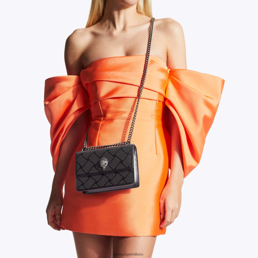 esso Kurt Geiger donne Borsa a tracolla piccola London Shoreditch altro nero 8024FF125 | borse