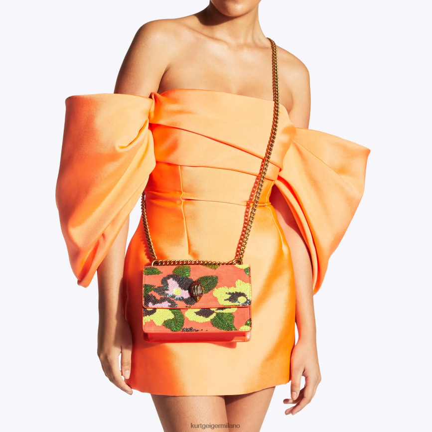 esso Kurt Geiger donne Borsa a tracolla piccola London Shoreditch arancia 8024FF114 | borse