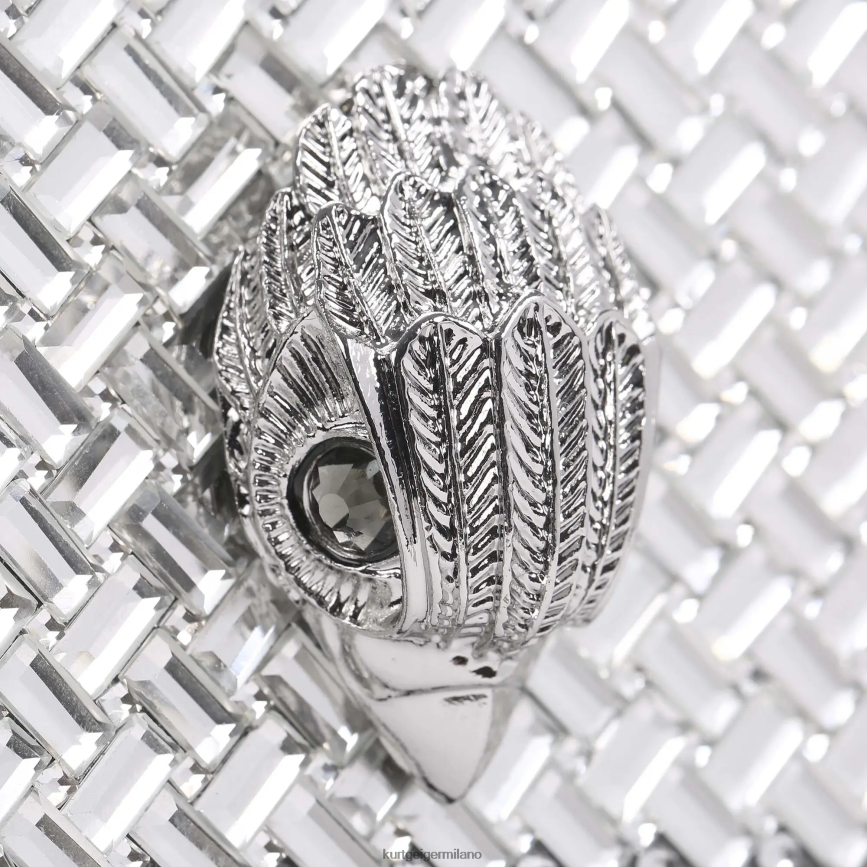 esso Kurt Geiger donne Borsa a tracolla piccola London Shoreditch combinazione argento 8024FF129 | borse