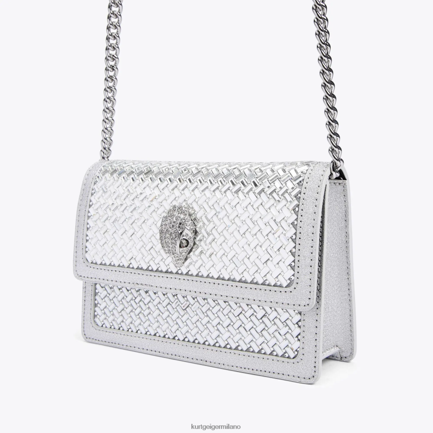 esso Kurt Geiger donne Borsa a tracolla piccola London Shoreditch combinazione di metalli 8024FF130 | borse