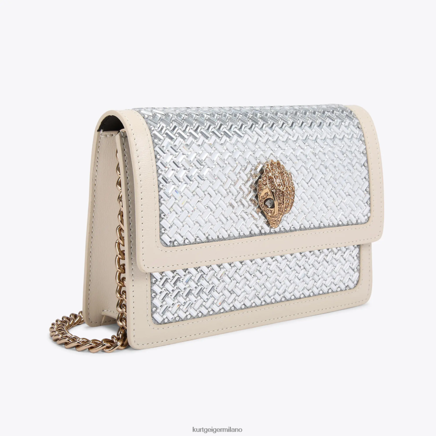 esso Kurt Geiger donne Borsa a tracolla piccola London Shoreditch combinazione di metalli 8024FF133 | borse