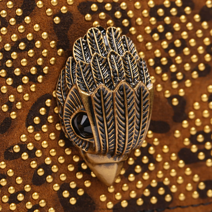 esso Kurt Geiger donne Borsa a tracolla piccola London Shoreditch combinazione marrone scuro 8024FF138 | borse