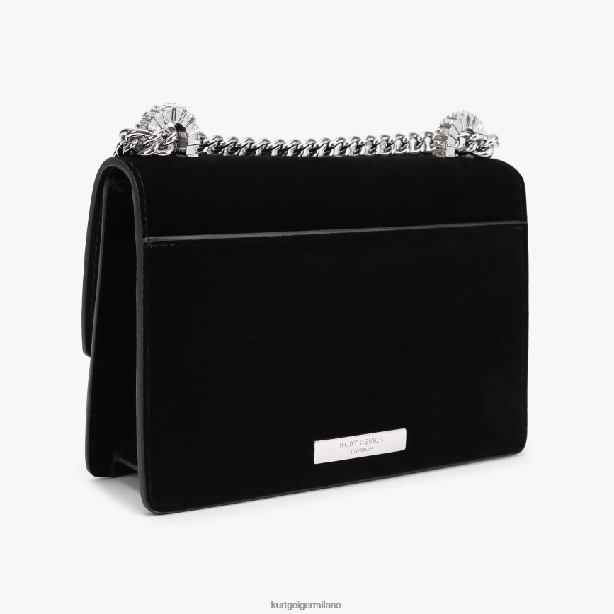 esso Kurt Geiger donne Borsa a tracolla piccola London Shoreditch nero bianco 8024FF124 | borse