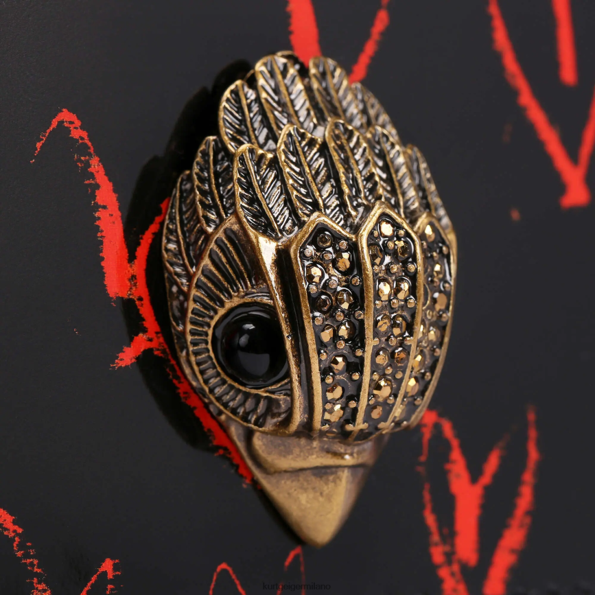 esso Kurt Geiger donne Borsa a tracolla piccola London Shoreditch nero rosso 8024FF116 | borse