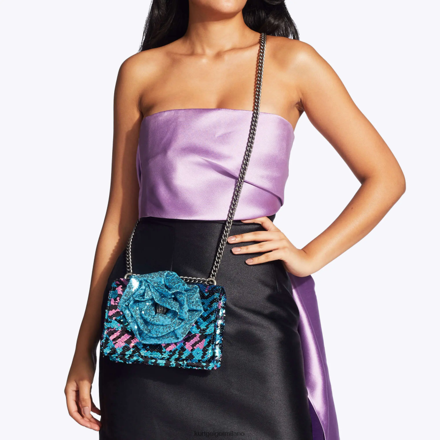 esso Kurt Geiger donne Borsa a tracolla piccola London Shoreditch turchese 8024FF126 | borse