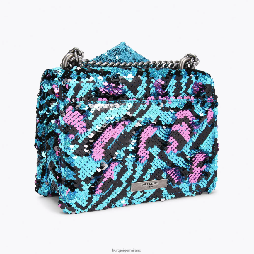 esso Kurt Geiger donne Borsa a tracolla piccola London Shoreditch turchese 8024FF126 | borse